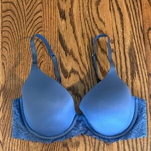 Aerie Deep Blue Bra with Lace Detail
